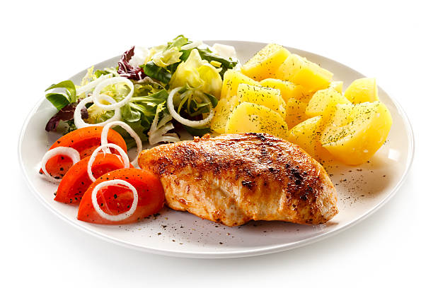 Prato equilibrado com alimentação para diabetes
